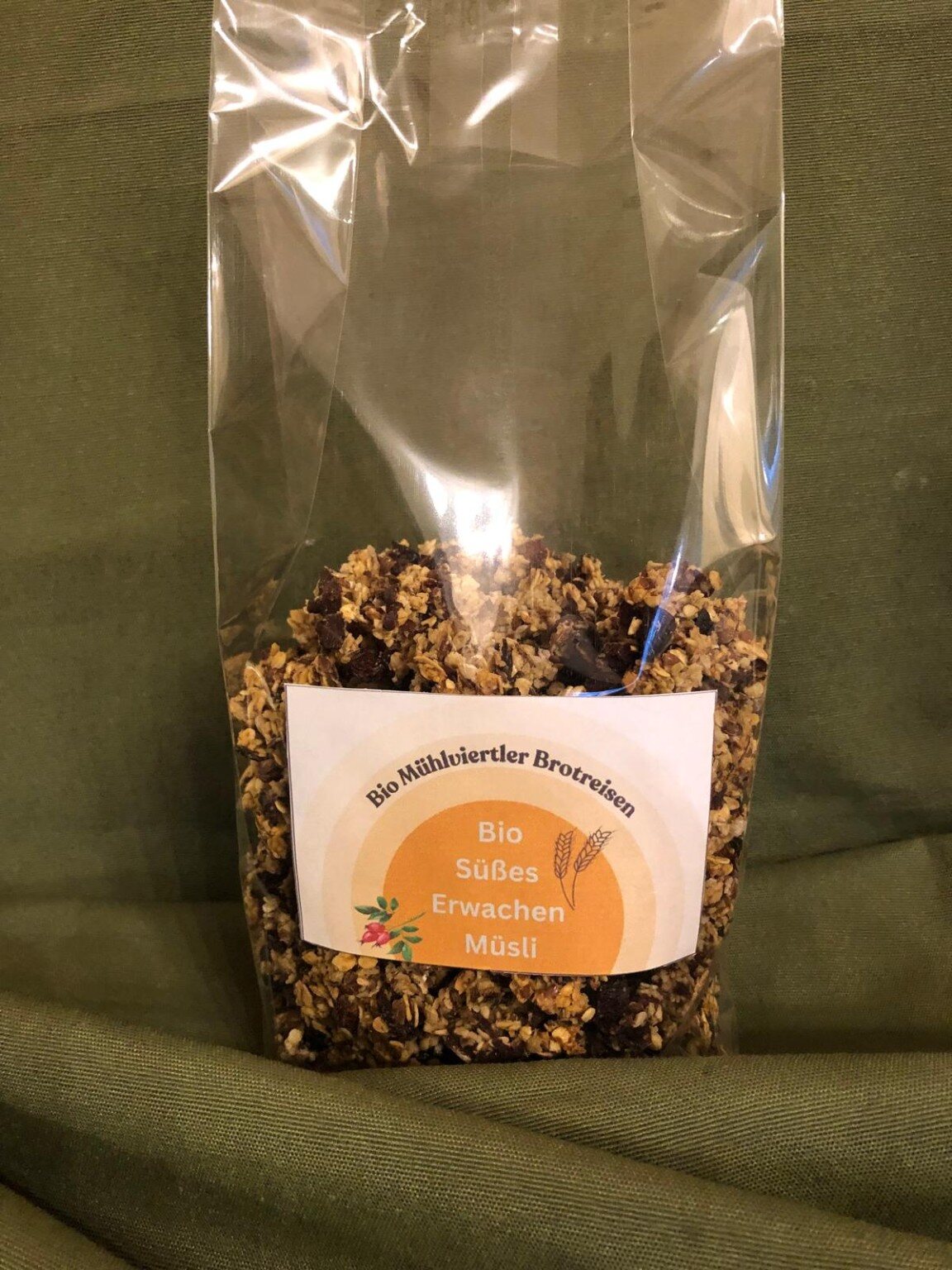 Verpacktes Bio Müsli Süßes Erwachen der Mühlviertler Brotreisen